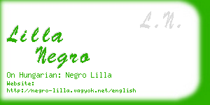 lilla negro business card